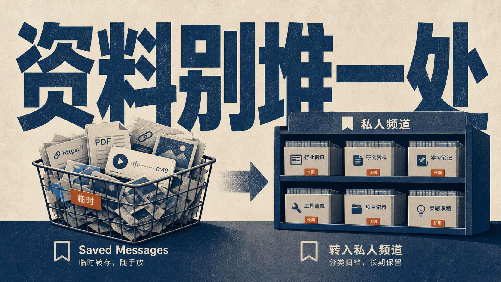 Saved Messages 是 Telegram 里最容易被低估的功能。