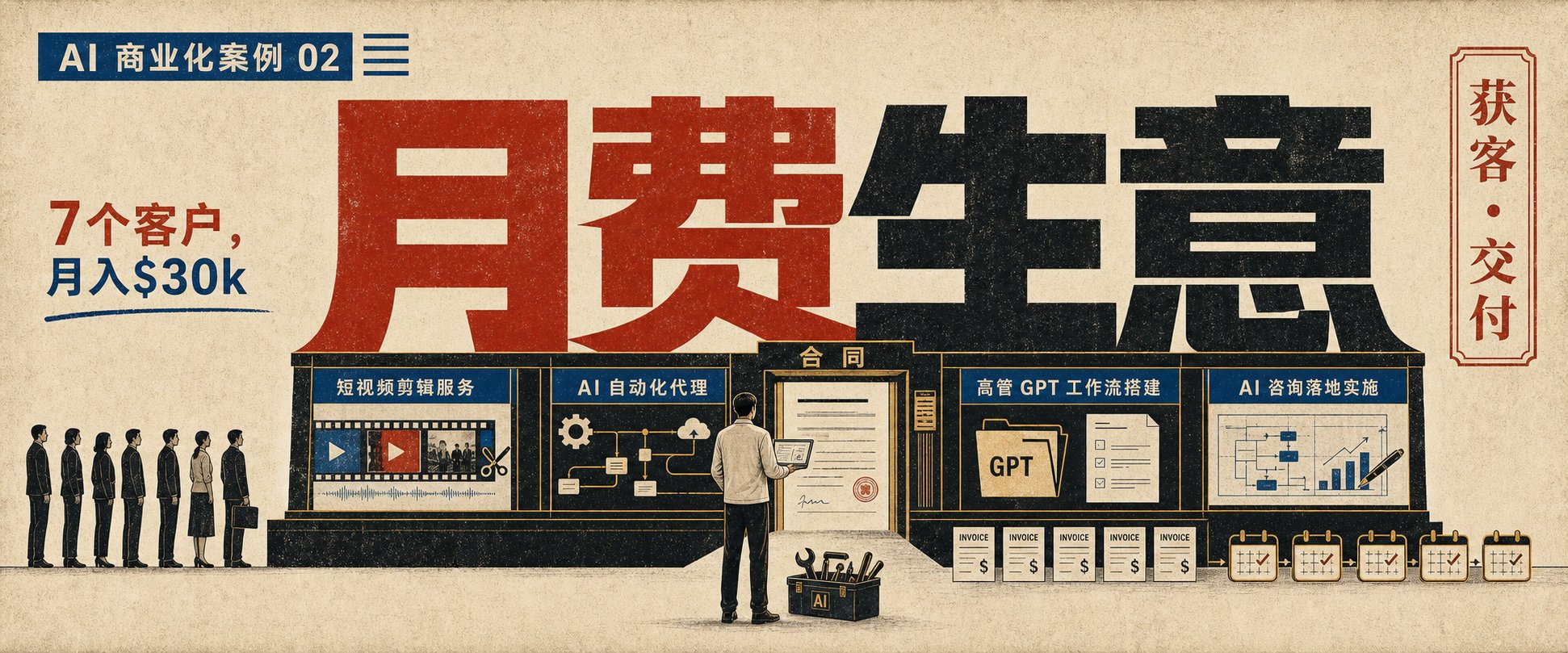 数字产品赚的是"睡后收入",服务业赚的是"复利收入"——每服务一个客户,你的经验都在增值。